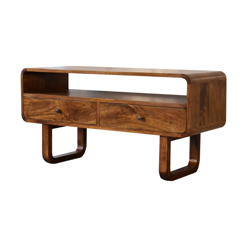 U-Shape Curve Chestnut Media Unit - Image 14