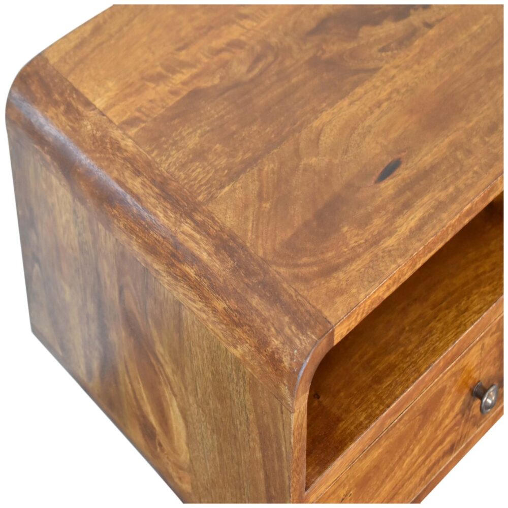 U-Shape Curve Chestnut Media Unit - Image 17