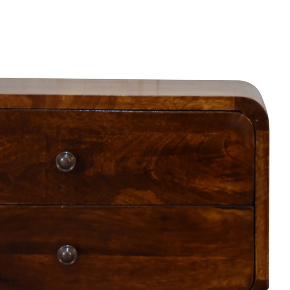 U-Curved Chestnut Nightstand - Image 18
