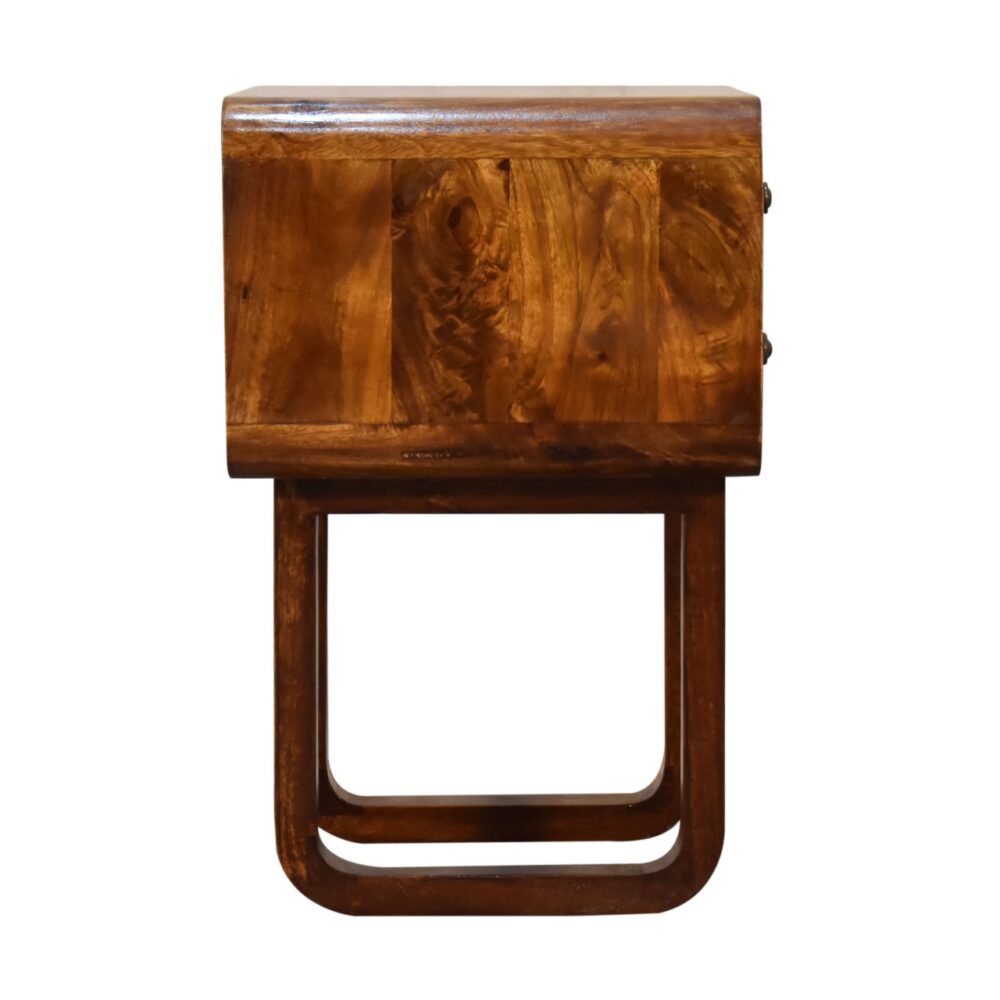 U-Curved Chestnut Nightstand - Image 21