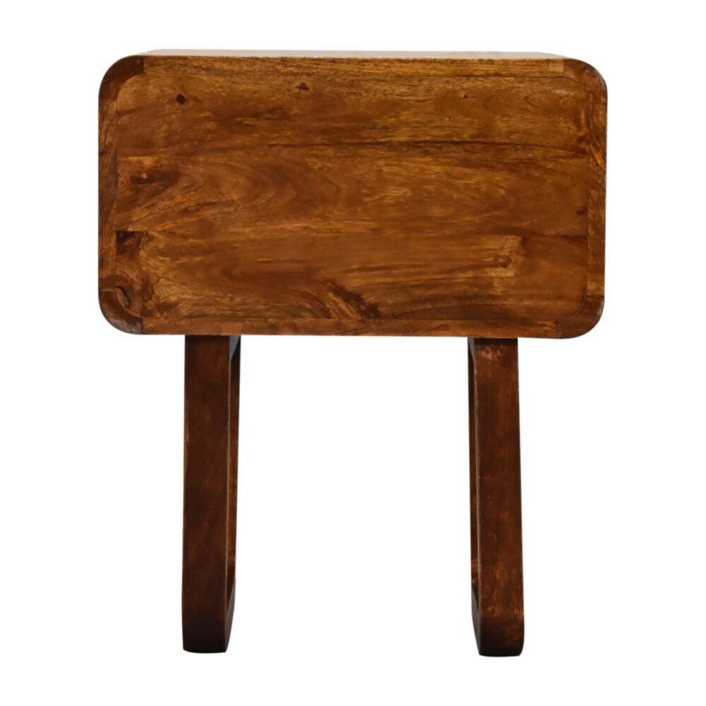U-Curved Chestnut Nightstand - Image 22