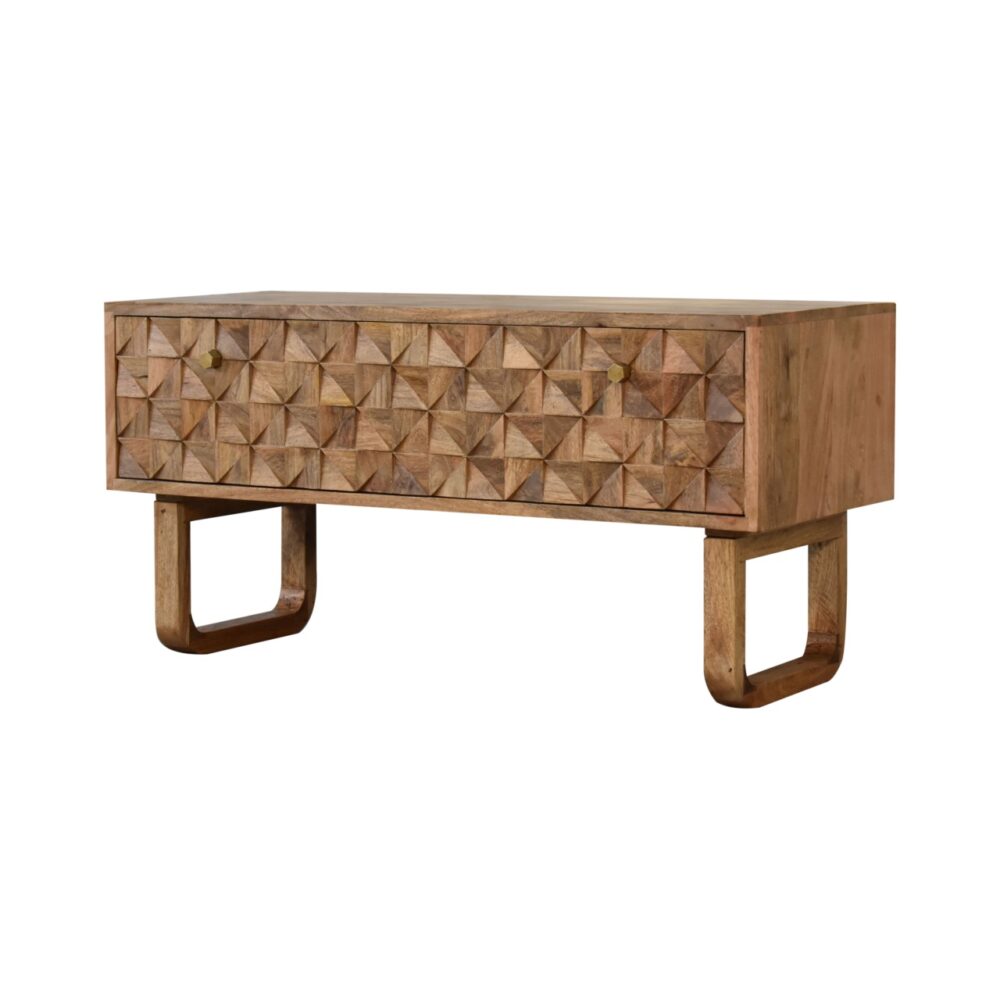 'U' Oak-ish Pineapple Bench - Image 12