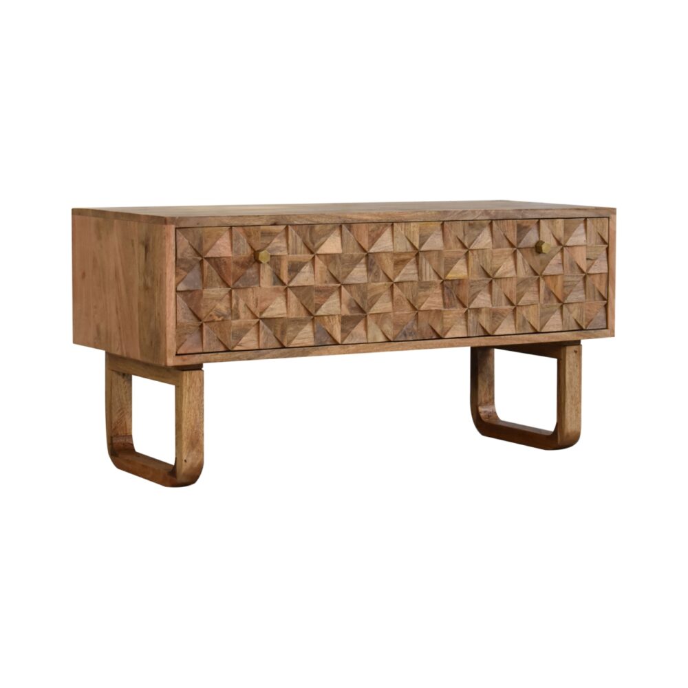 'U' Oak-ish Pineapple Bench - Image 11