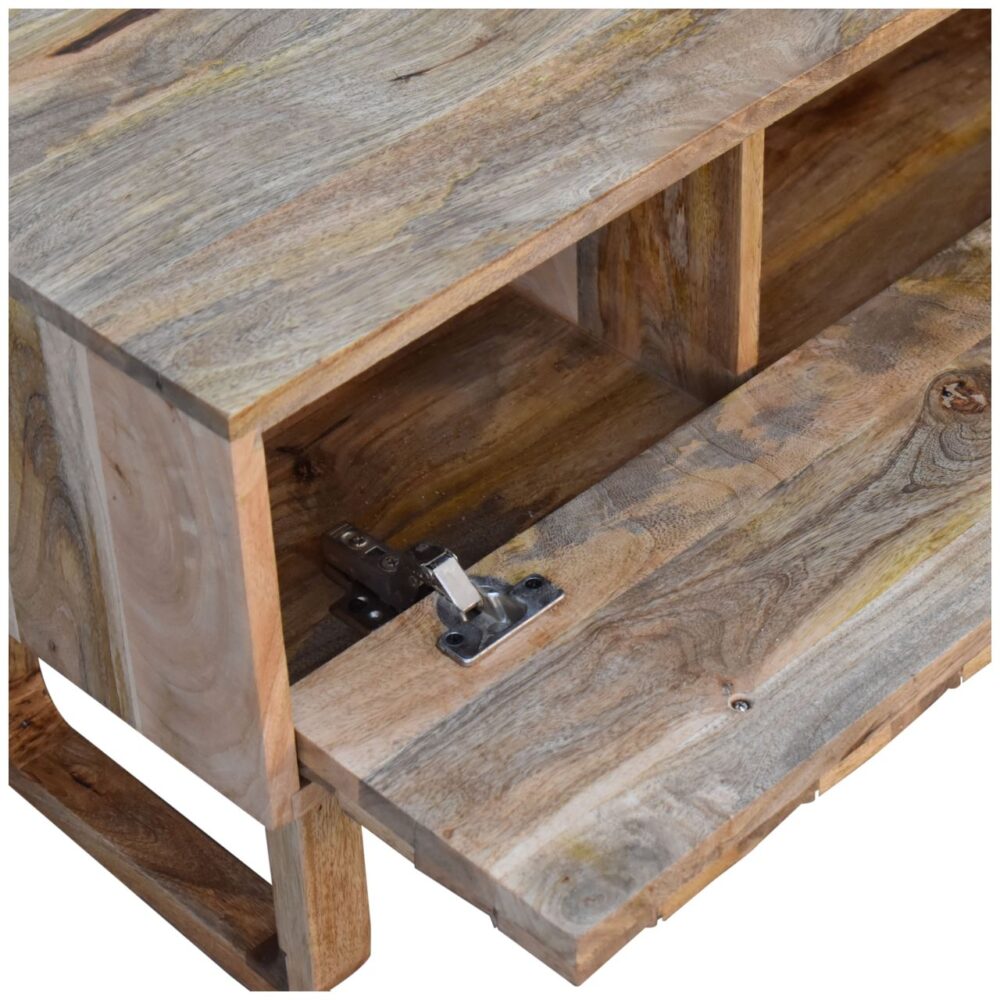 'U' Oak-ish Pineapple Bench - Image 8