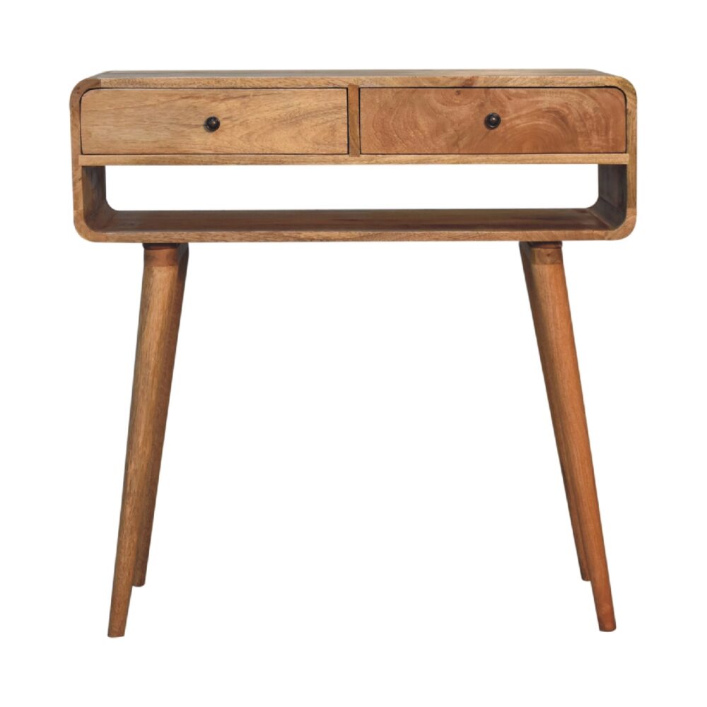 Reverse Curve Oak-ish Media Unit - Image 97