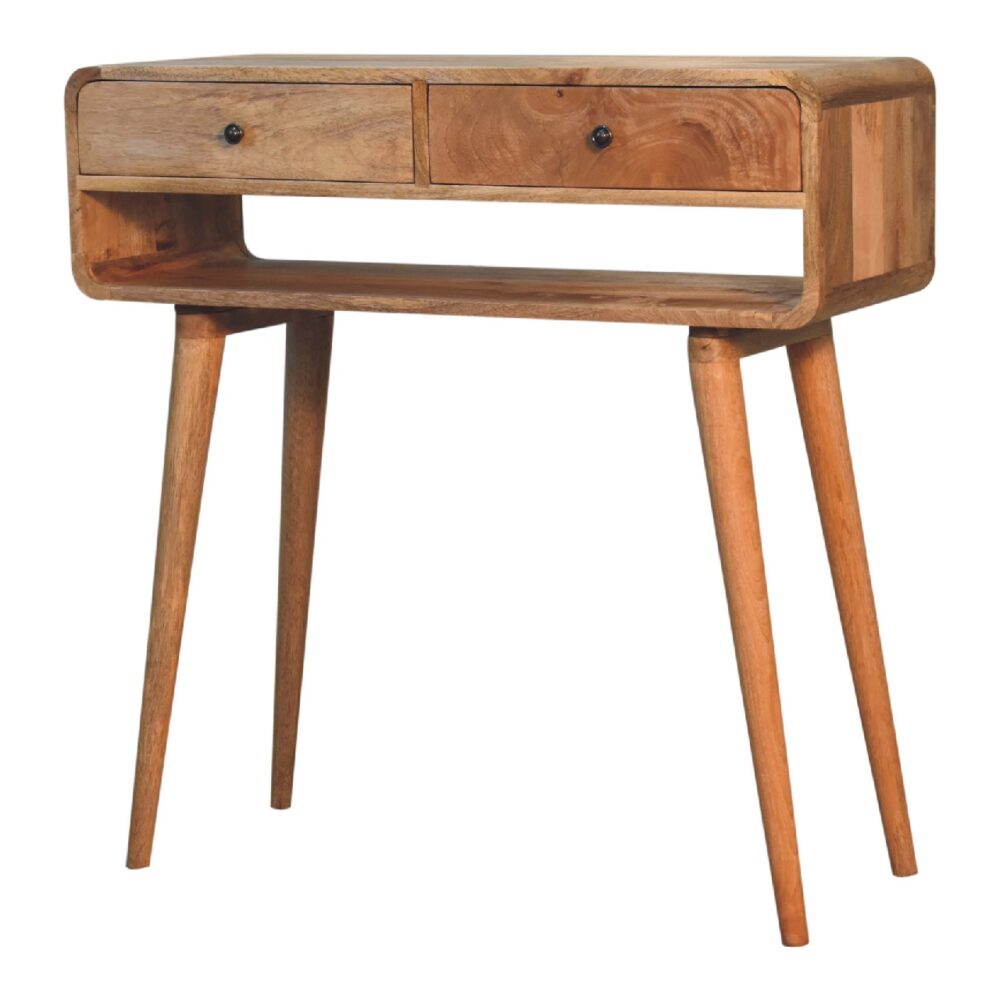 Reverse Curve Oak-ish Media Unit - Image 99