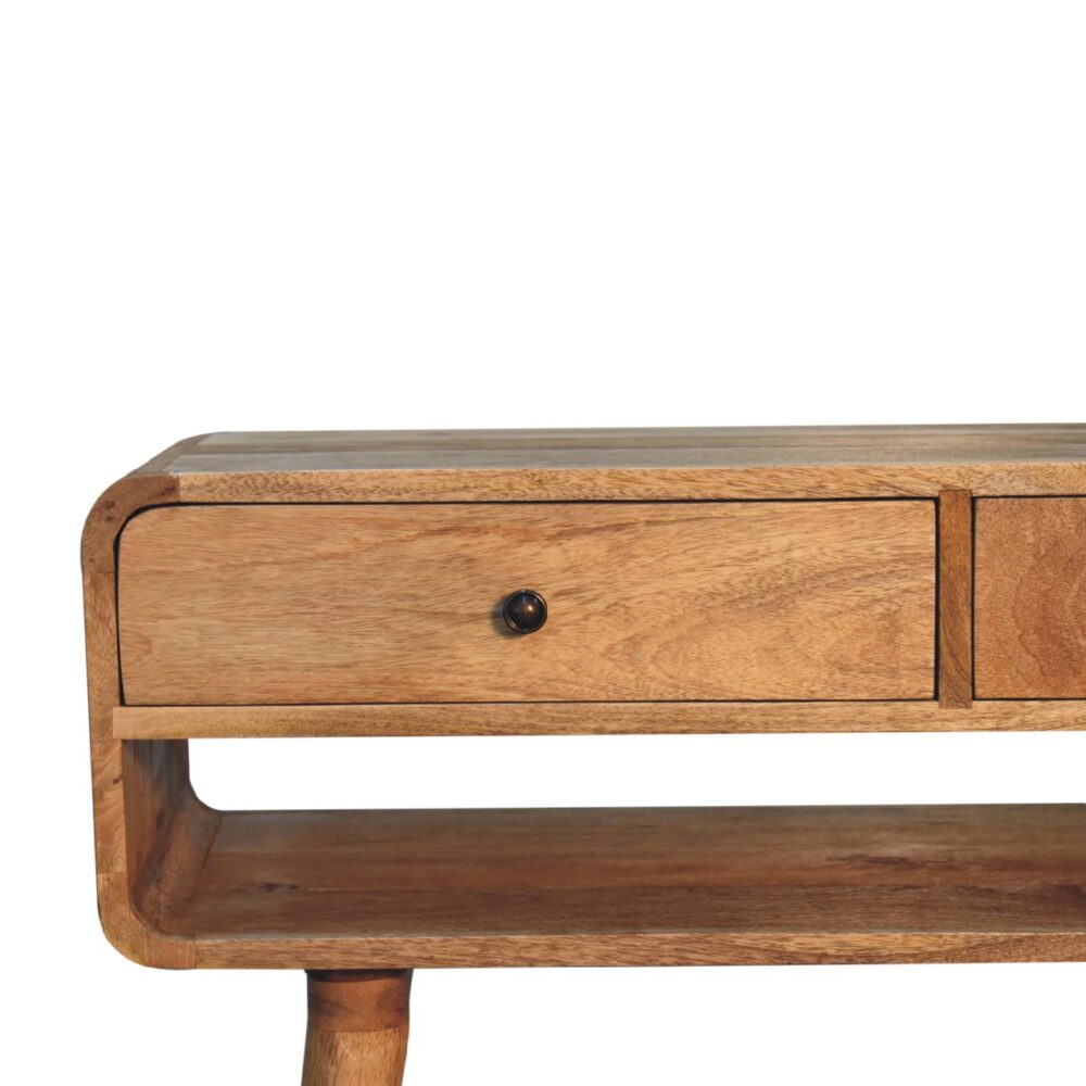 Reverse Curve Oak-ish Media Unit - Image 100