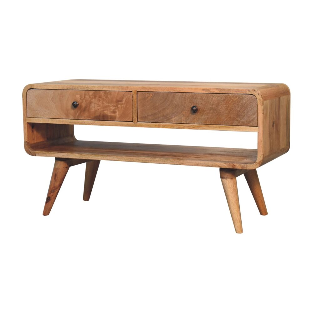 Reverse Curve Oak-ish Media Unit - Image 10