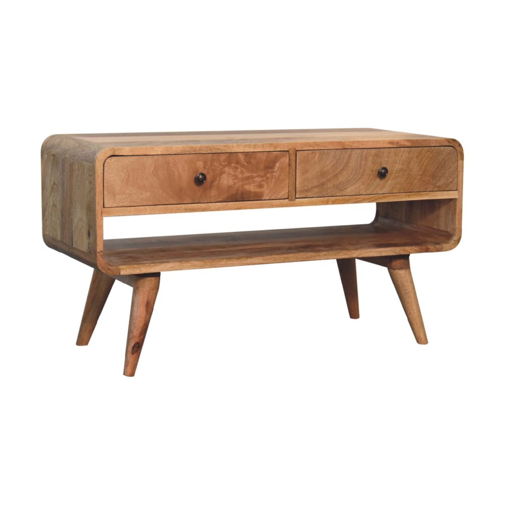 Reverse Curve Oak-ish Media Unit - Image 11