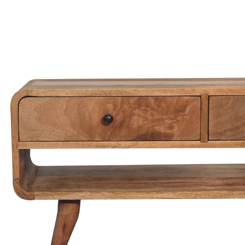 Reverse Curve Oak-ish Media Unit - Image 12