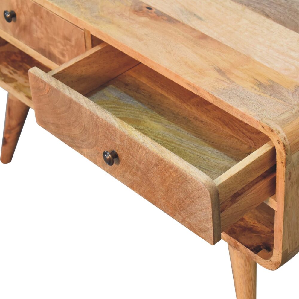 Reverse Curve Oak-ish Media Unit - Image 14