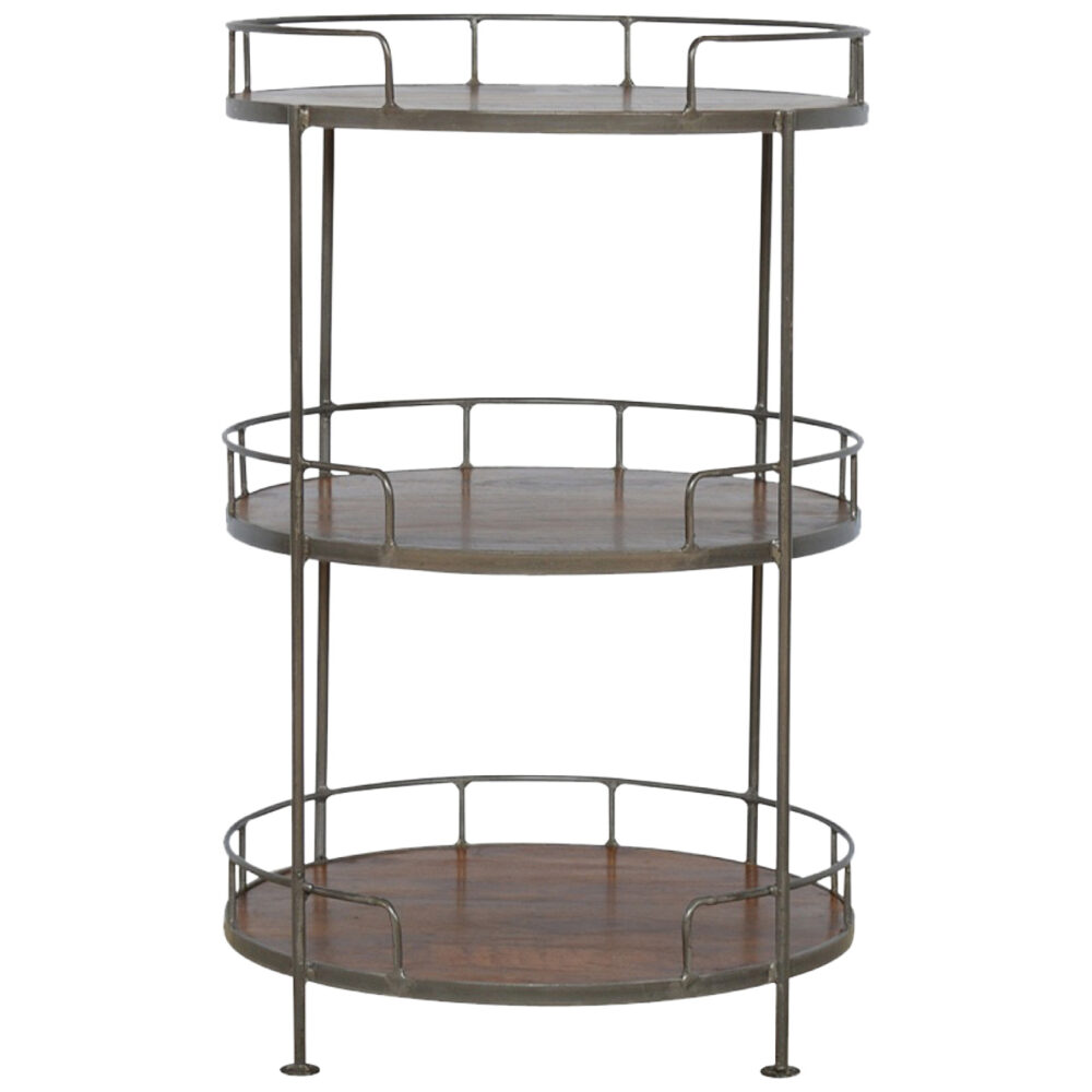 Industrial Round Butler Tray Table - Image 5