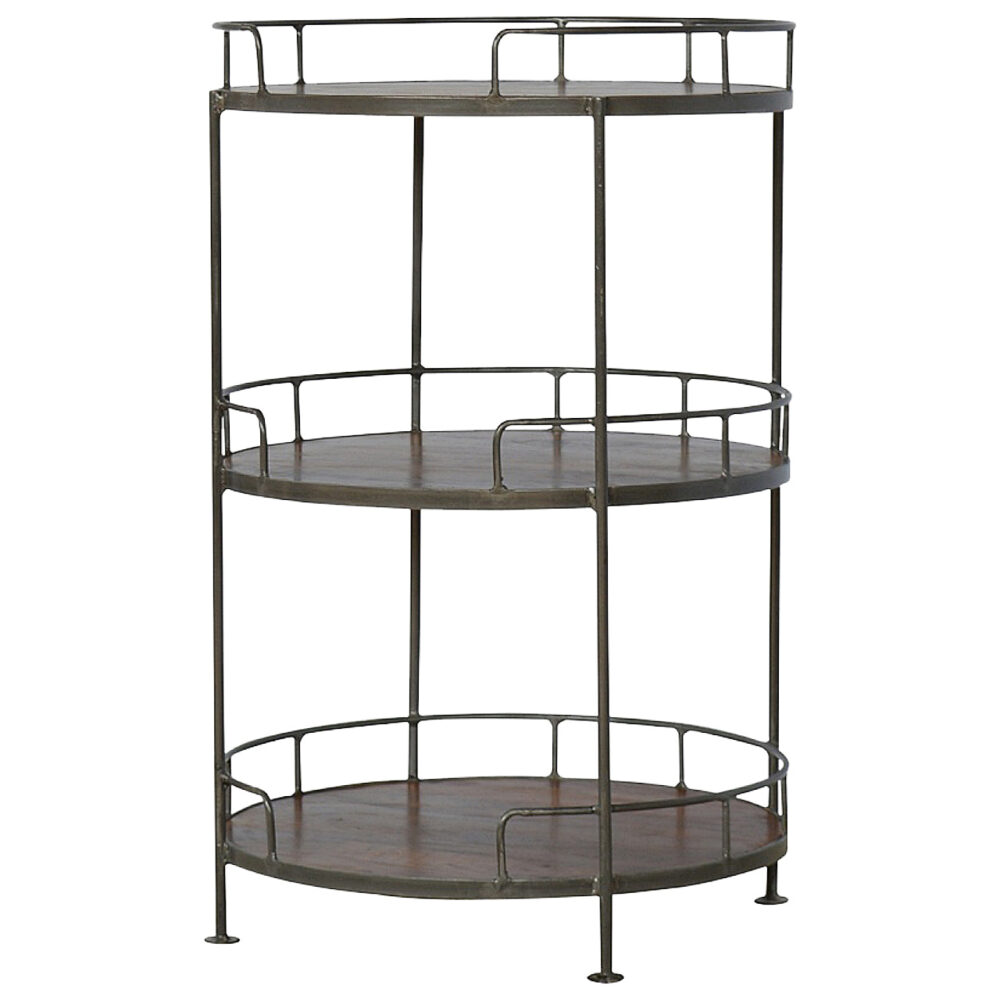 Industrial Round Butler Tray Table - Image 7