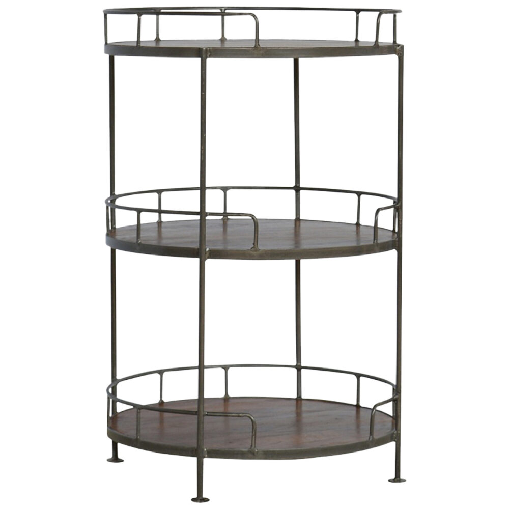 Industrial Round Butler Tray Table - Image 6