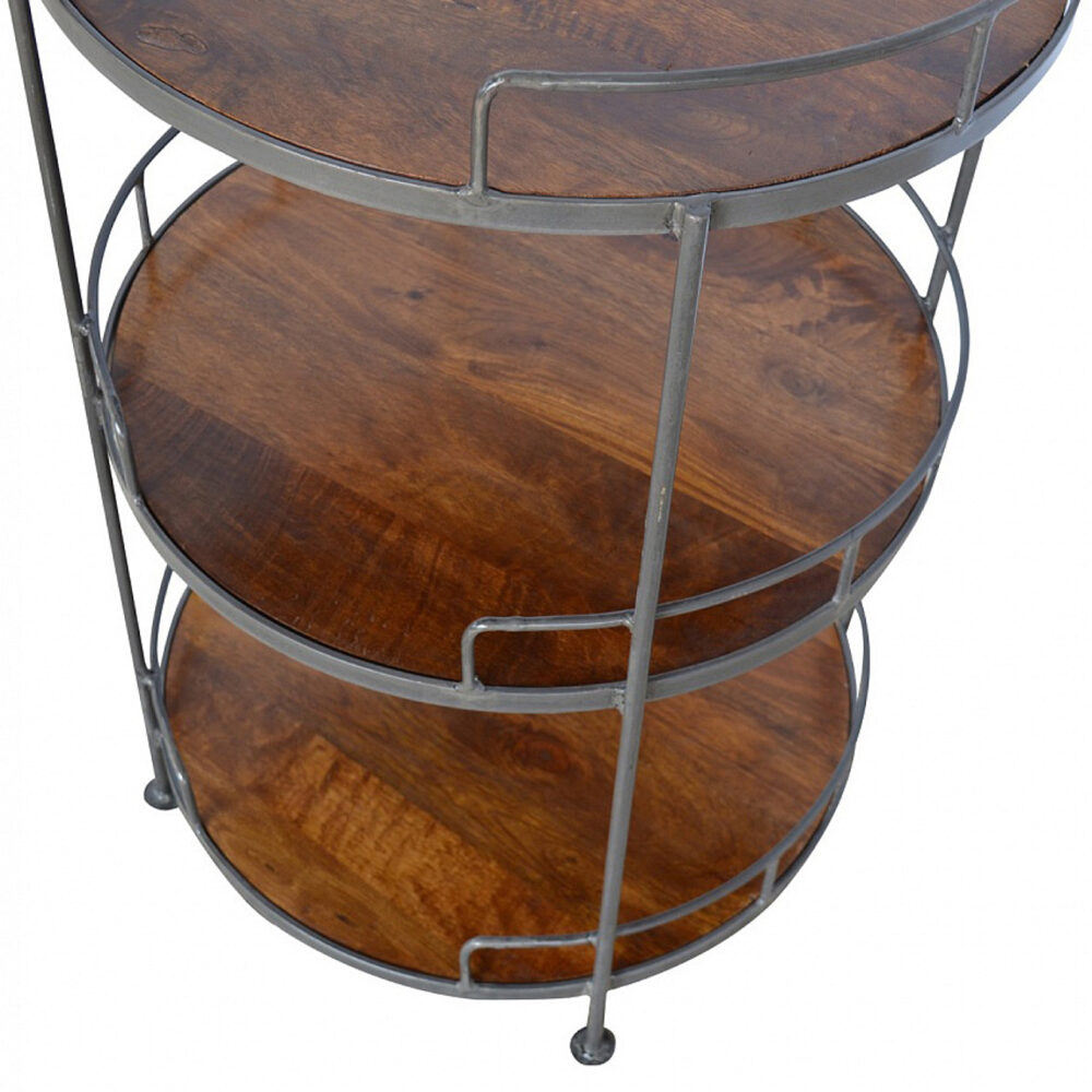 Industrial Round Butler Tray Table - Image 8