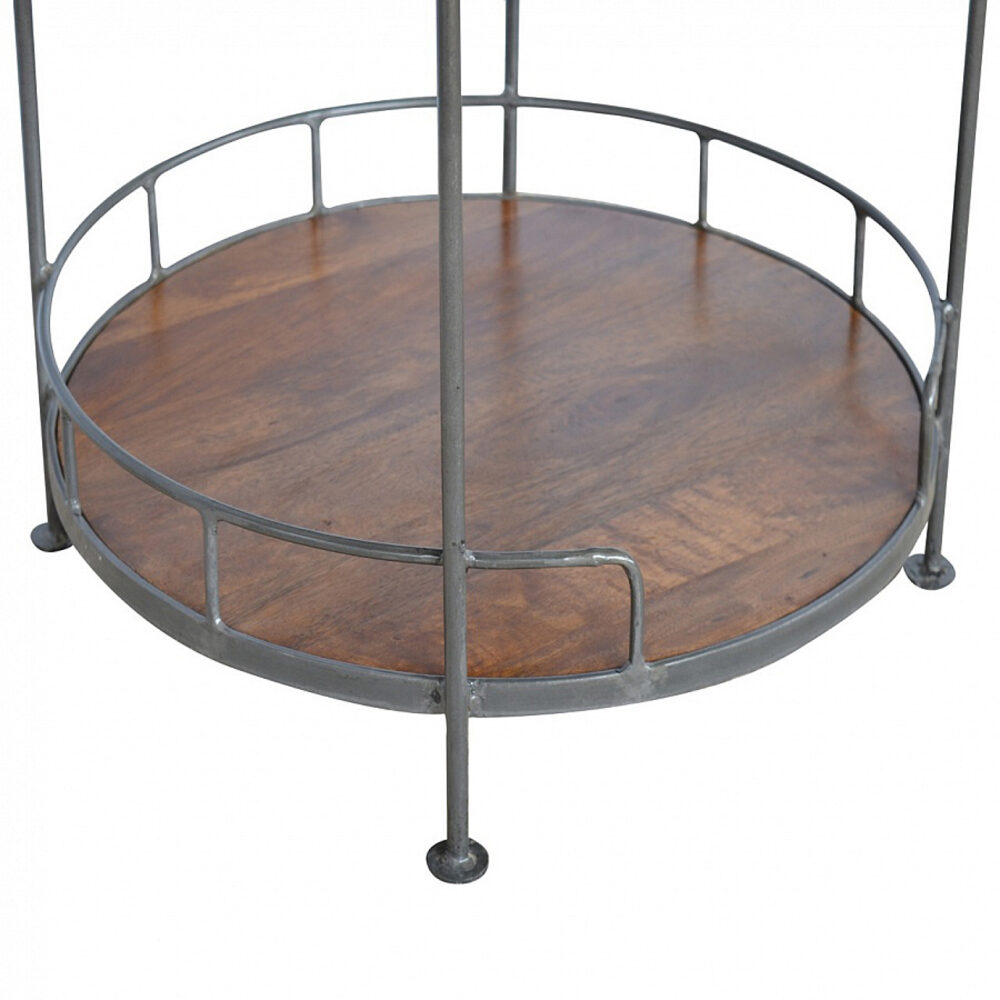 Industrial Round Butler Tray Table - Image 11
