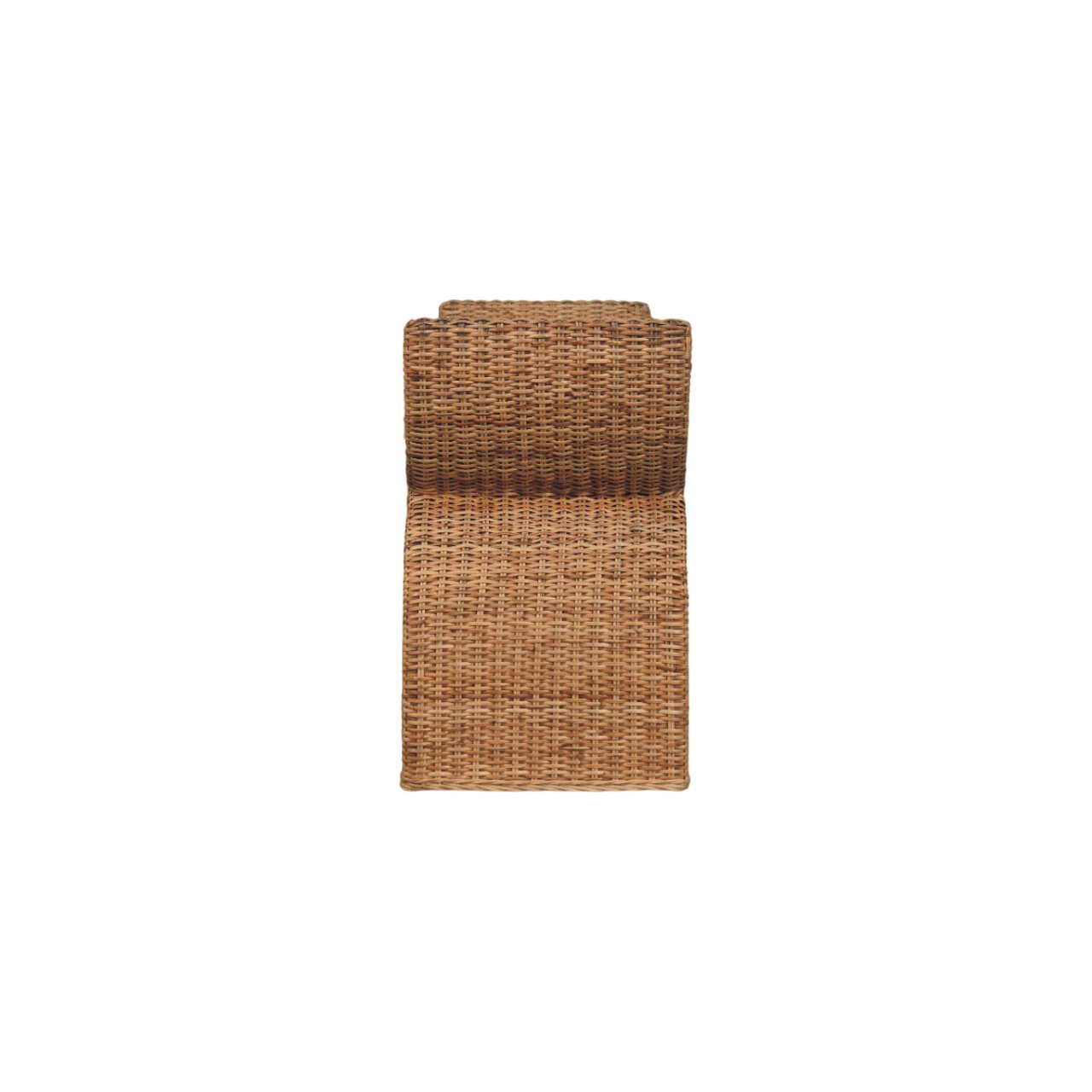 Rattan Weave Boucle Bench - Image 8